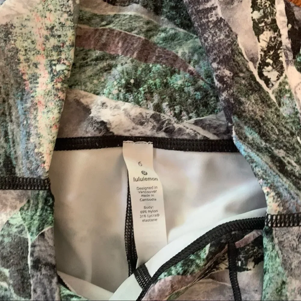 LULULEMON Wunder Under Hi Rise Tight Gray Print 6